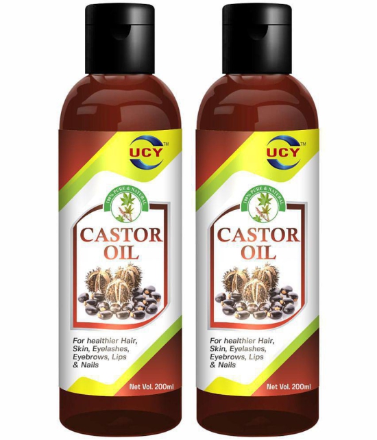 UCY Pure Castor Oil for Hair and Skin 200 mL Pack of 2