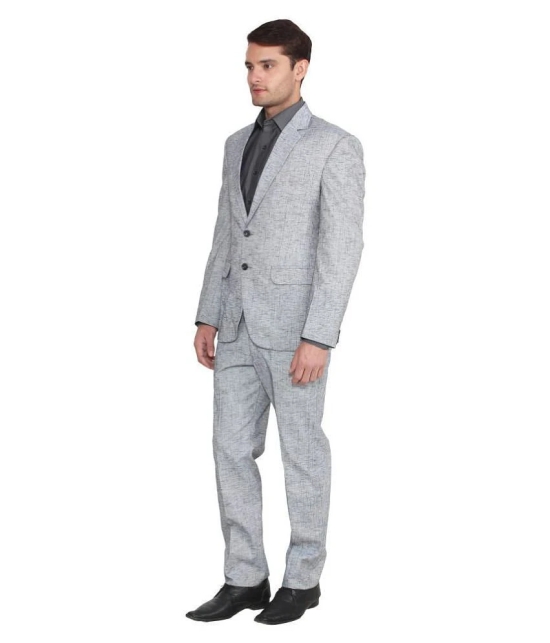 Hangup Grey Solid Formal 2 Piece Suits - 46