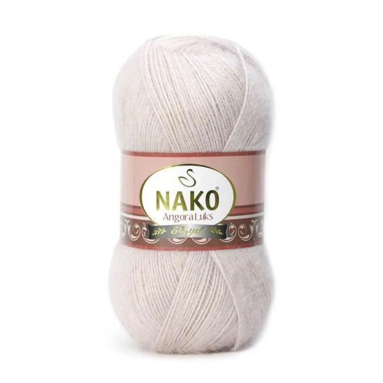 Nako Angora Luks Yarn - Open Fall Rose 318