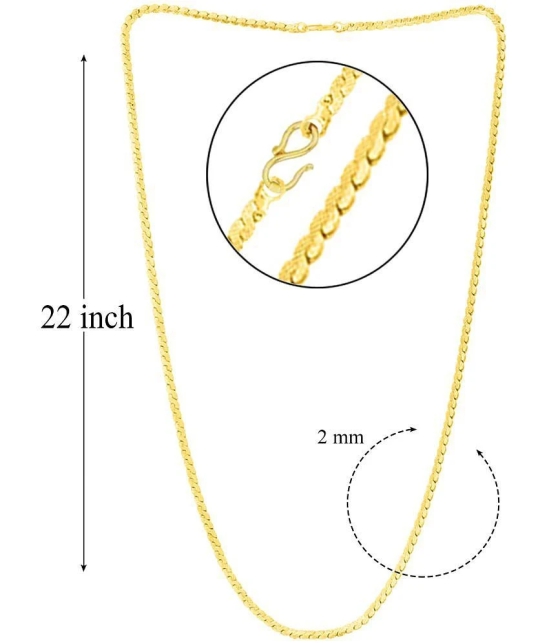 FASHION FRILL - Gold Plated Chain ( Pack of 1 ) - Golden