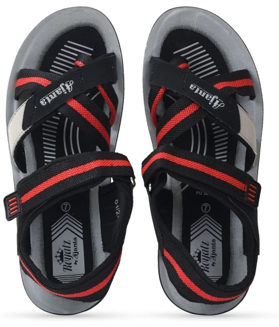 Ajanta - Black Mens Floater Sandals - None