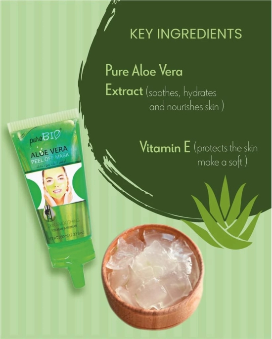 Purobio Aloe Vera Peel off Facial Mask - 60ml