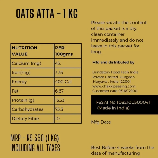 Oats(Jai) flour-500G