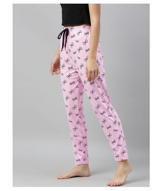 Quarantine Pink Cotton Trackpants - XS