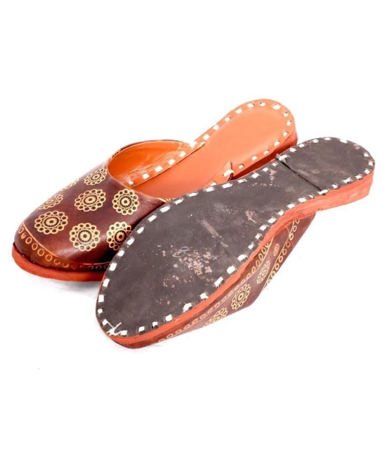 Raj Brown Ethnic Footwear - None