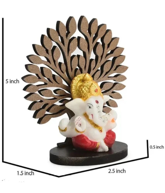 PAYSTORE Wood Lord Ganesha Idol ( 13 cm )