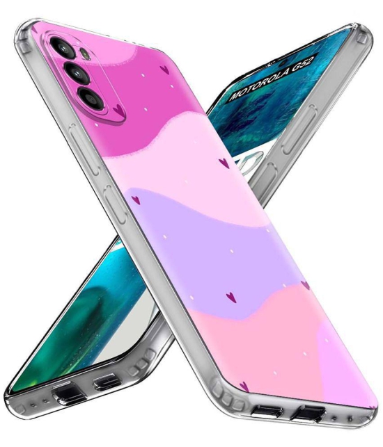 NBOX - Multicolor Printed Back Cover Silicon Compatible For MOTOROLA g52 ( Pack of 1 )