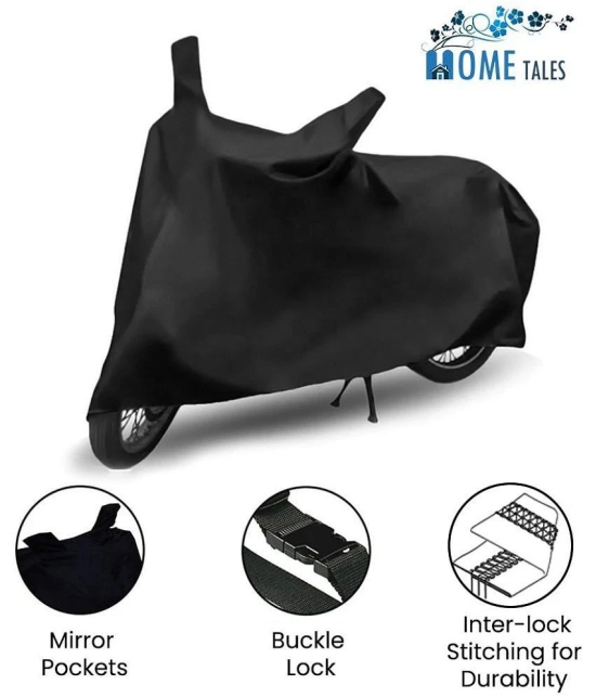 HOMETALES - Black Bike Body Cover For Bajaj Discover 125st with Buckle Lock (Pack Of1) - Black