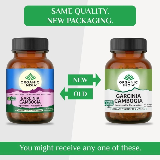 ORGANIC INDIA Garcinia Cambogia 60 Capsule || Improve Fat Metabolism || Weight-Loss Supplement || Immunity Booster - 60 Caps