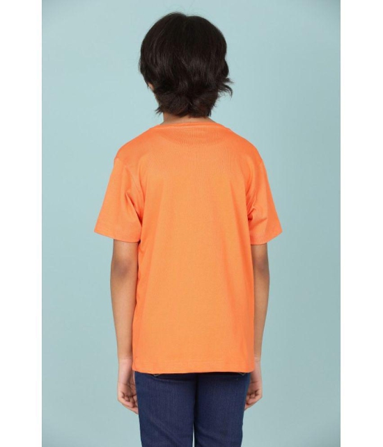 Rydho - Orange Cotton Boy's T-Shirt ( Pack of 1 ) - None