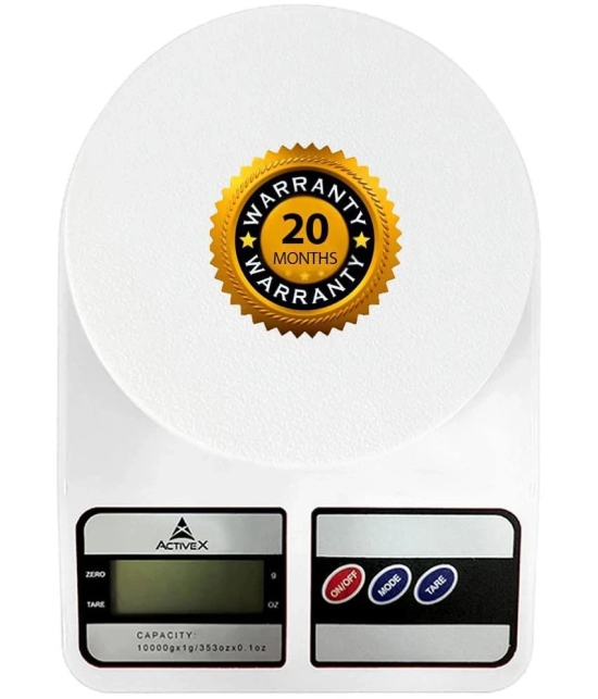 ActiveX White Plastic Digital Weighing Scale