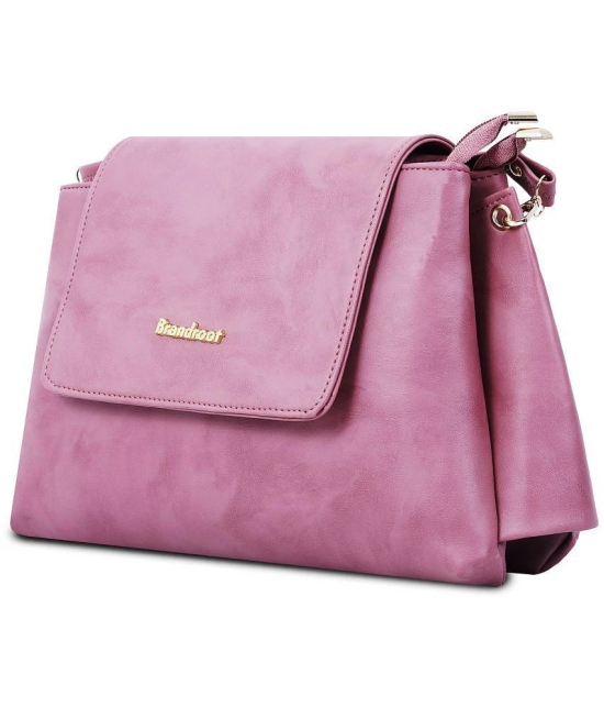 Brandroot - Pink PU Sling Bag - Pink