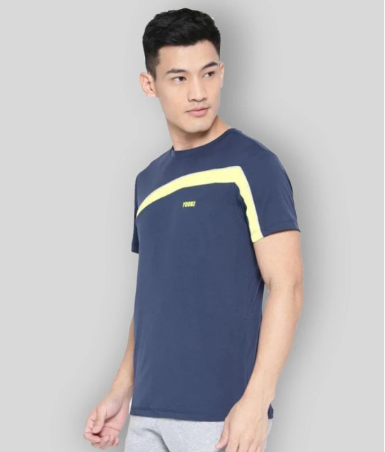 YUUKI - Navy Blue Polyester Regular Fit Mens Sports T-Shirt ( Pack of 1 ) - L