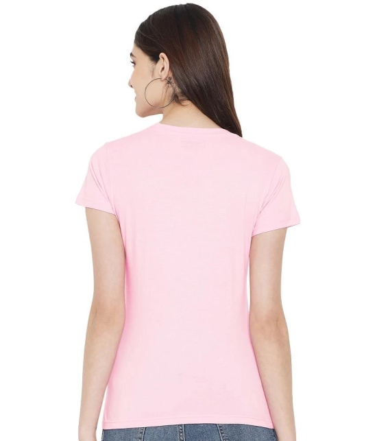 Fabflee Cotton Pink T-Shirts - Single - XL