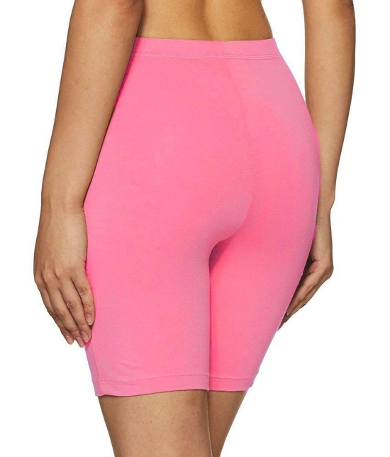 Outflits Pink Cotton Solid Shorts - Single - XL