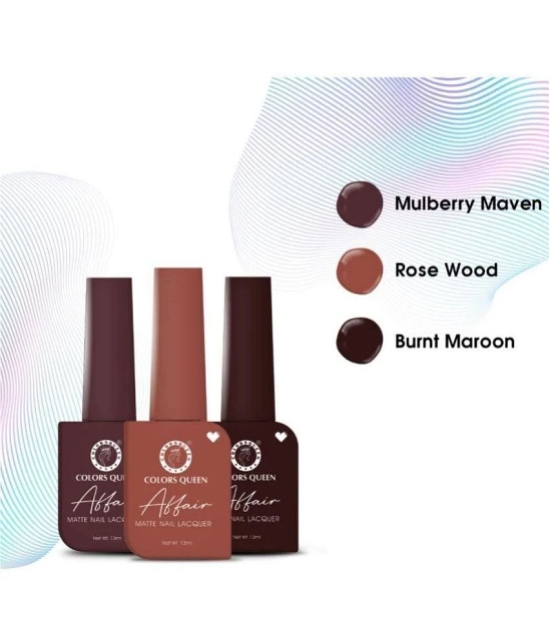 Colors Queen Multi Matte Nail Polish Kit ( Pack of 3 )