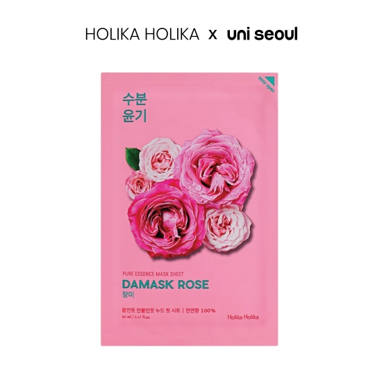 Pure Essence Mask Sheet Damask Rose 20EA (23ml)-Face Mask - 1 PC