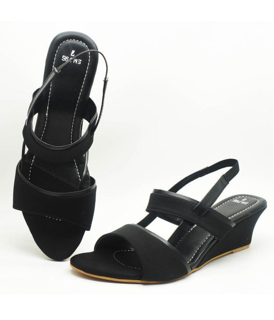 Dream Makers - Black Womens Sandal Heels - None