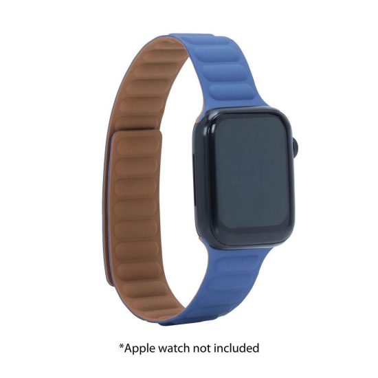 Croma Magnetic Strap for Apple iWatch (38mm / 40mm / 41mm) (Apple Compatible, Blue and Tan)