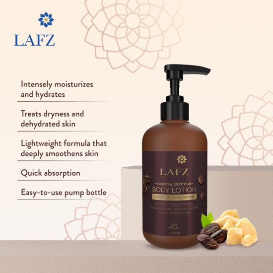 LAFZ Shea Butter Body Lotion With Vitamin E | Long Lasting Softness | Non Greasy | Moisturizing Body Lotion For Men & Women | Deep Hydration & Nourishment | For all Skin Types, 500 ml