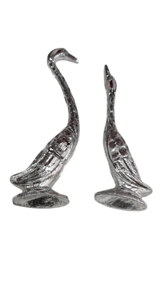 Silver Swan Figurine Set ( pack of 2)