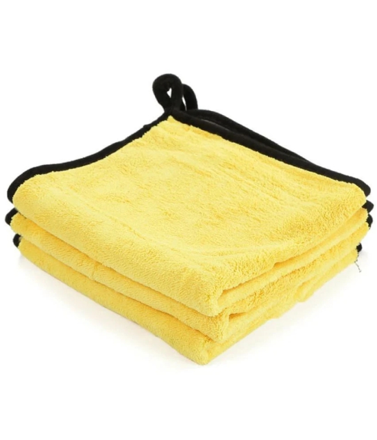 HOMETALES Multicolor 600 GSM Microfiber Cloth For Automobile ( Pack of 3 )