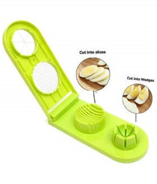 2 in 1 Boiled Egg Cutter with Stainless Steel Cutting Wire - Multicolor