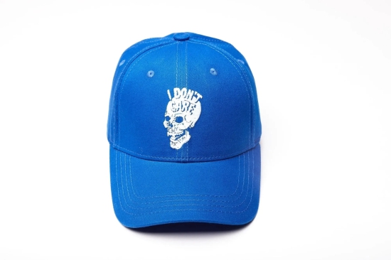 I Dont Care Printed Royal Blue Cap