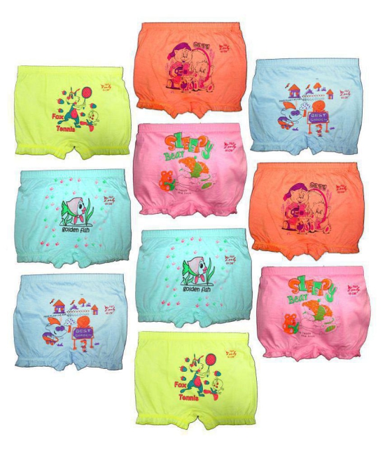 HAP Girls and Boys Light Color Bloomer Drawer Mix Pack( Pack of 10) | Panty | Undersskirt - None