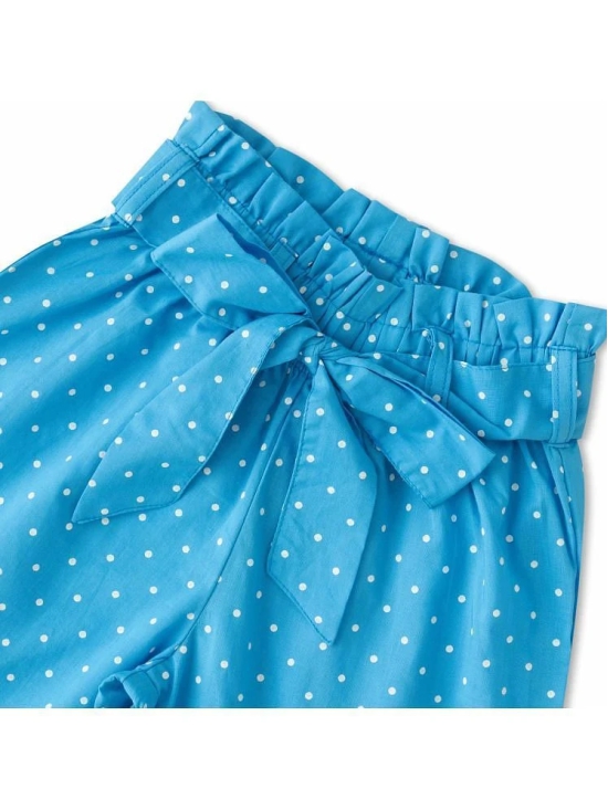 JusCubs Girls Cotton Olders Graphic Printed Pallazzos - Blue (Pack of 1) - None