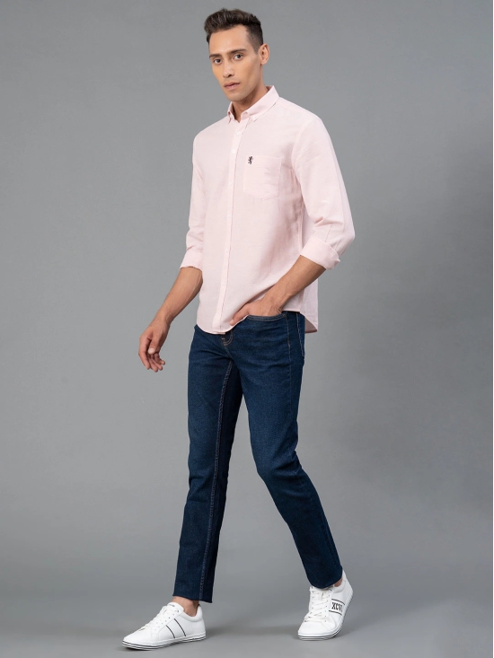 Red Tape Casual Shirt for Men | Light Pink | Comfortable & Breathable | Durable & Moisture Absorbent | Button Down Collar | Full Sleeves | With Pocket