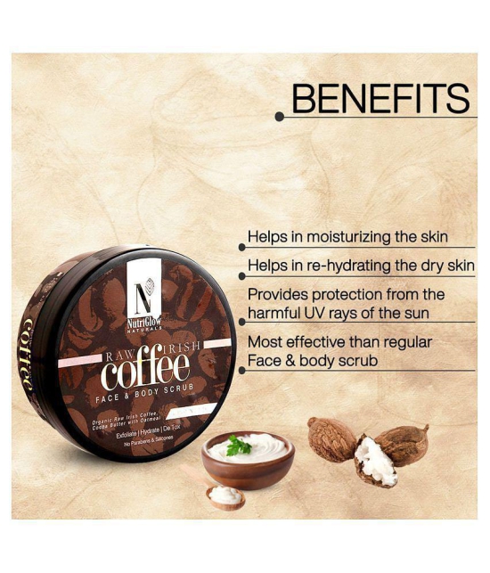 Nutriglow Raw Iris Coffee Face & Body Scrub For All Skin Type, 200gm