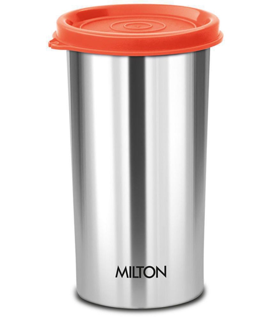 Milton Stainless Steel Tumbler with Lid, 415 ml, 1 Piece, Assorted (Lid Color May Vary) | Office | Gym | Yoga | Home | Kitchen | Hiking | Treking | Travel Tumbler - Assorted