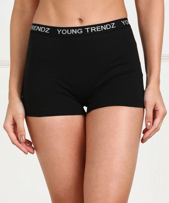 Young trendz Women Boy Short Black Panty-3XL / Black