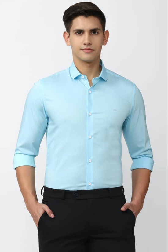 Men Blue Super Slim Fit Formal Full Sleeves Formal Shirt