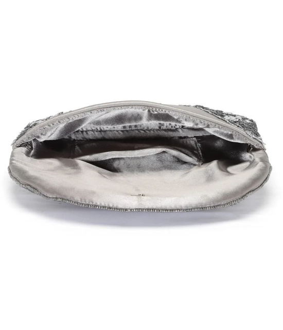 Anekaant - Silver Suede Sling Bag - Silver