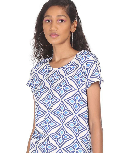 Sugr - Cotton Blend Regular Blue Women's T-Shirt ( Pack of 1 ) - None