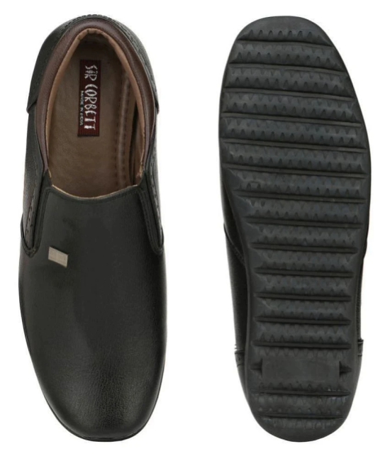 Sir Corbett Slip On Non-Leather Black Formal Shoes - None