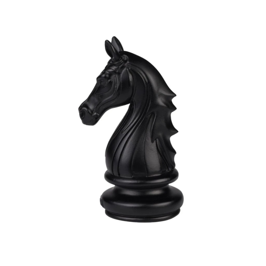 Artarium Knight Horse Chess Piece Statue Sculpture Collectible Figurine for Home House Office Table Decor - Pack of 1 (Black)