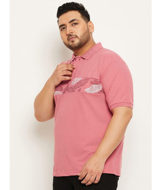 MXN - Pink Cotton Blend Regular Fit Mens Polo T Shirt ( Pack of 1 ) - None