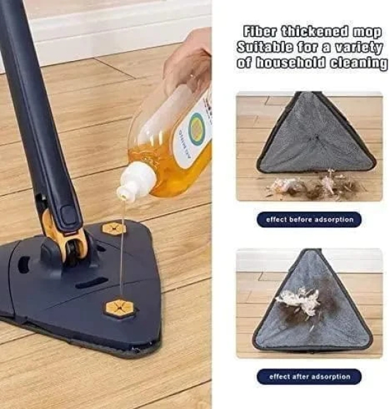 Uttamrobotics Blue Squeezing Triangle Cleaning Mop