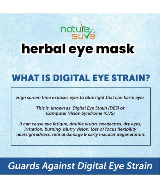 Nature Sure Large Herbal Eye Mask for Digital Eye Strain in Men & Women - 1 Pack