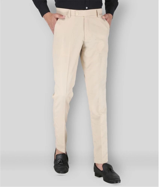 Playerz - Cream Polycotton Slim - Fit Mens Trousers ( Pack of 1 ) - None