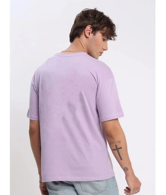 AKTIF Cotton Blend Regular Fit Printed Half Sleeves Mens T-Shirt - Lavender ( Pack of 1 ) - None