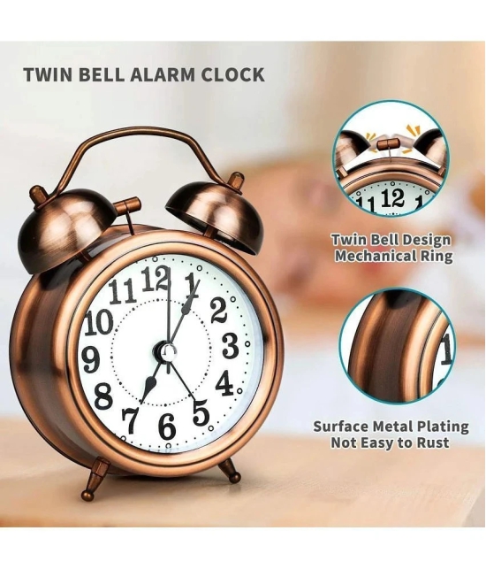 CLOCK Analog Metal Table Clock - Pack of 1