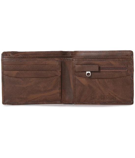 samtroh Brown PU Mens Two Fold Wallet ( Pack of 1 ) - Brown