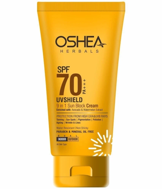 Oshea Herbals UVSHIELD 9 In 1 Sun Block Cream SPF-70 PA+++60Grams