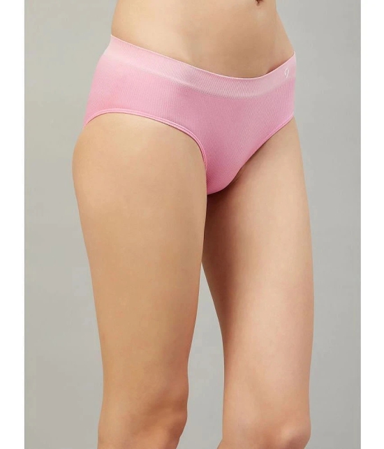 C9 Airwear Pink Nylon Solid Womens Briefs ( Pack of 2 ) - None