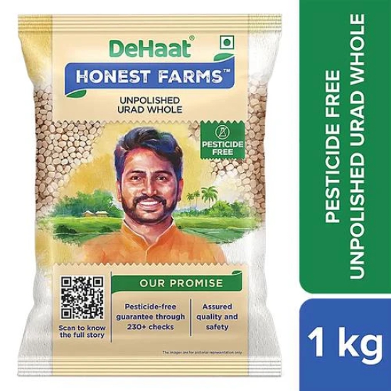 Dehaat Honest Farms Dehaat Unpolished Urad Whole 1 Kg, 1 Pc