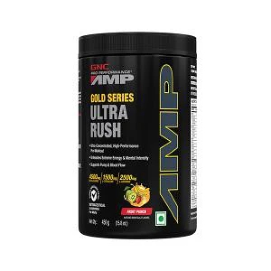 GNC AMP Gold Series Ultra Rush Powder Fruit Punch 500gm